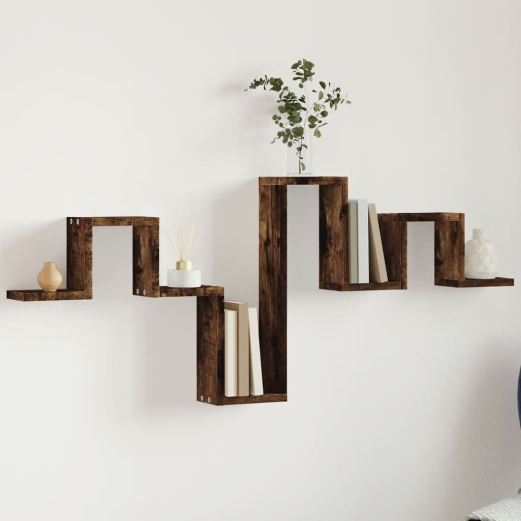 Wandregal Räuchereiche 104,5x10x43 cm Holzwerkstoff