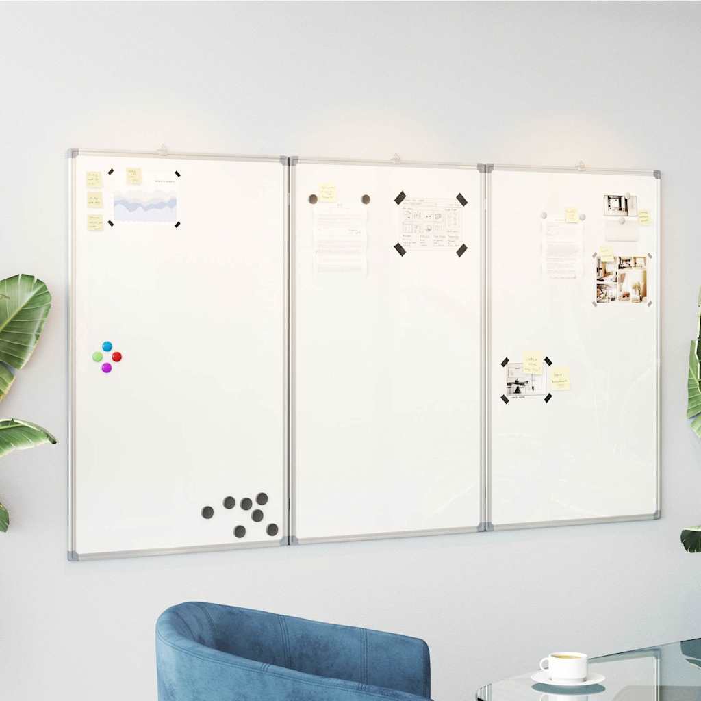 Magnetisches Whiteboard Klappbar 150x100x1,7 cm Aluminium