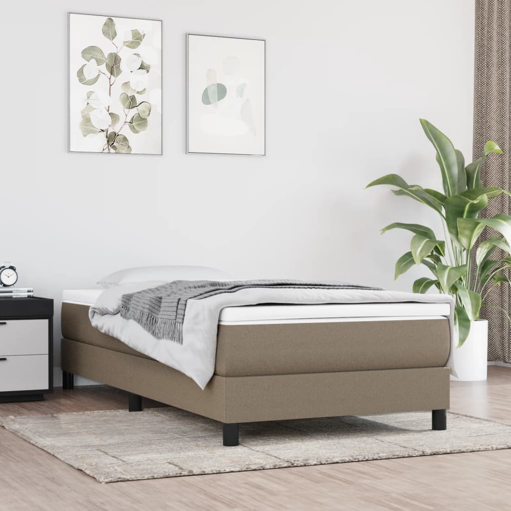Taschenfederkernmatratze Mittel Taupe 120x190x20 cm Stoff