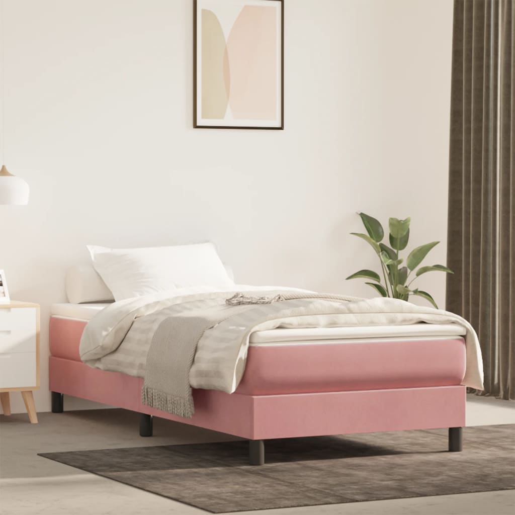 Taschenfederkernmatratze Mittel Rosa 120x190x20 cm Samt