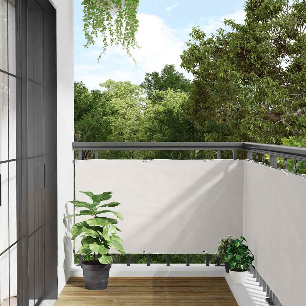 Balkon-Sichtschutz Weiß 600x120 cm PVC