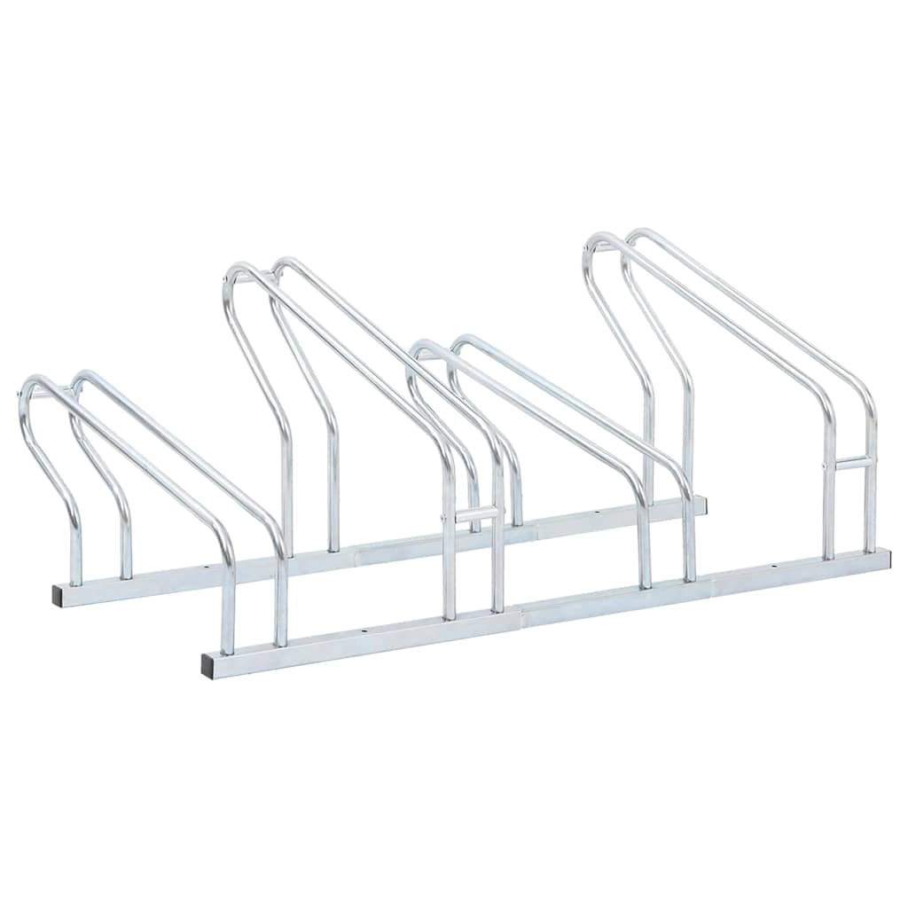 Fahrradständer für 4 Fahrräder Freistehend Verzinkter Stahl