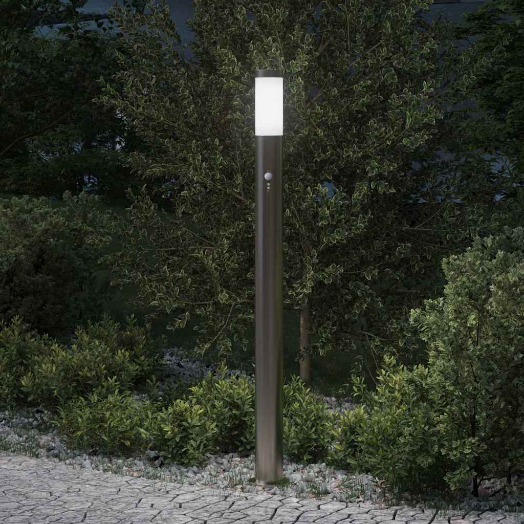 Pollerleuchte mit Sensor 110 cm Edelstahl IP44