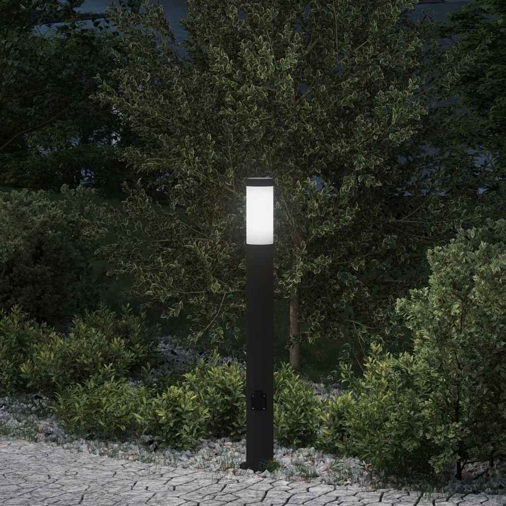 Pollerleuchte mit Auslass 80 cm Edelstahl IP44