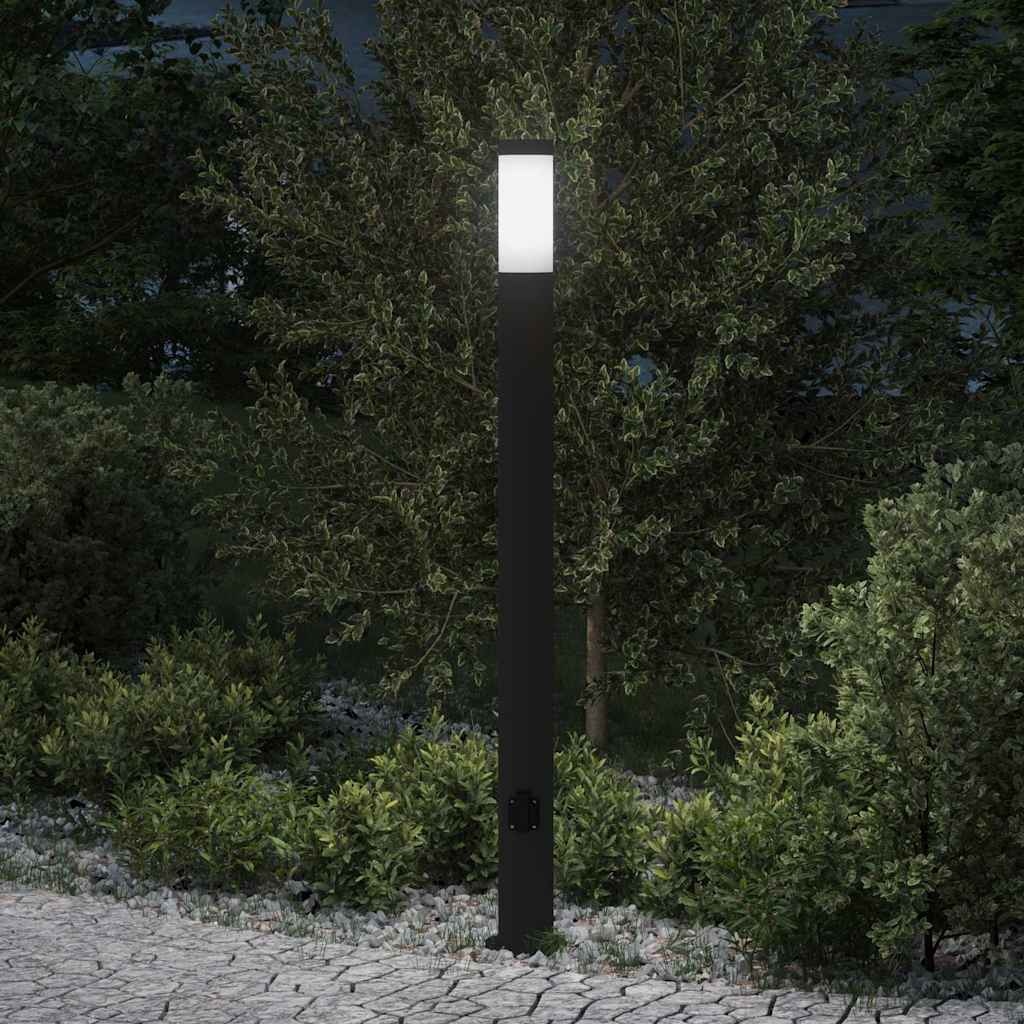 Pollerleuchte mit Auslass 110 cm Edelstahl IP44