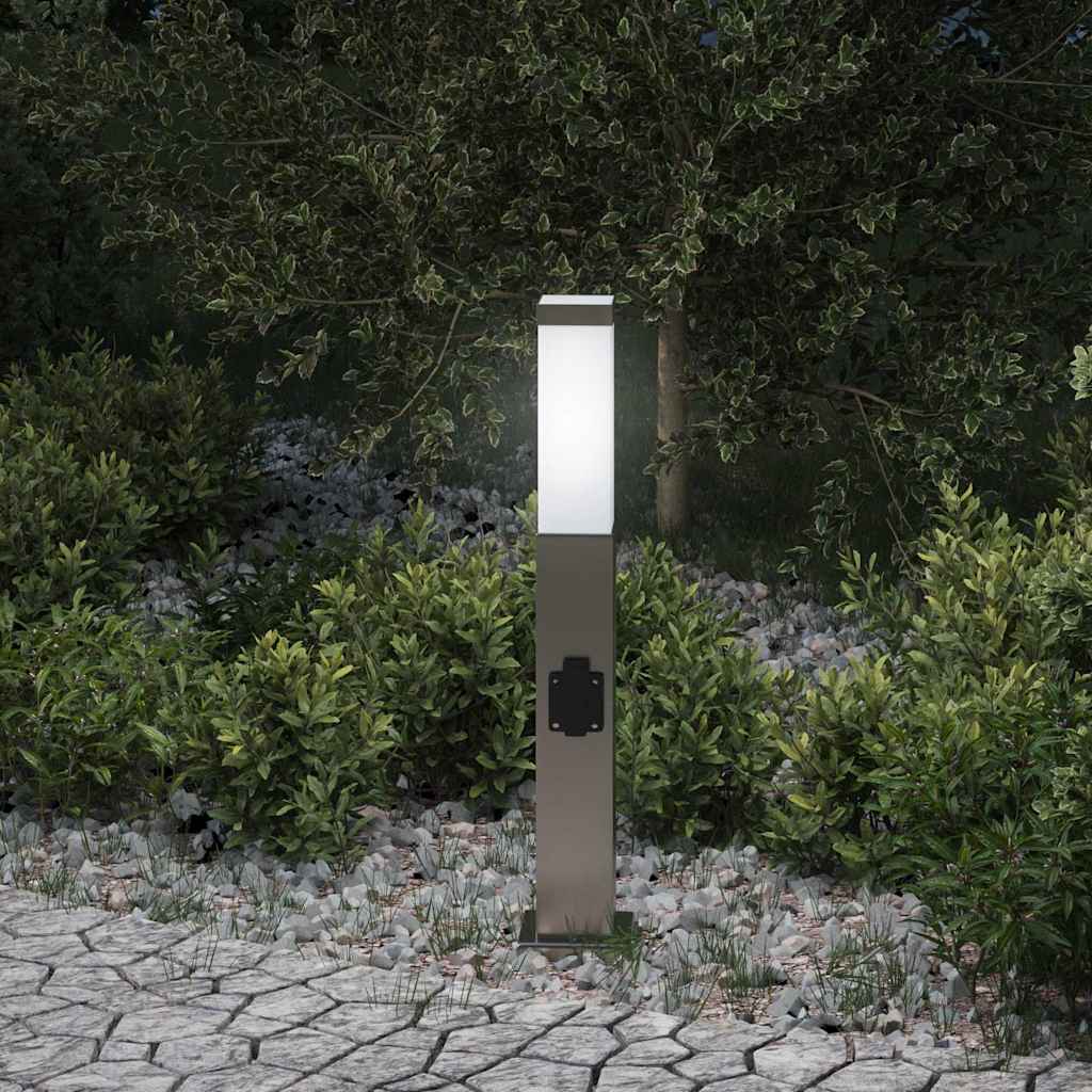 Pollerleuchte mit Auslass 50 cm Edelstahl IP44