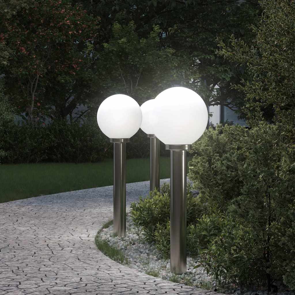 Pollerleuchten 3 Stück 80 cm Edelstahl IP44