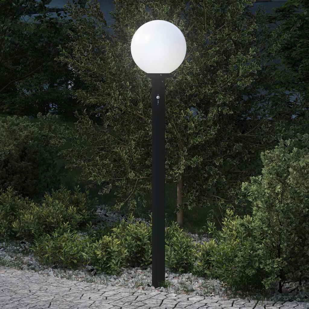 Pollerleuchte mit Sensor 120 cm Schwarz IP44