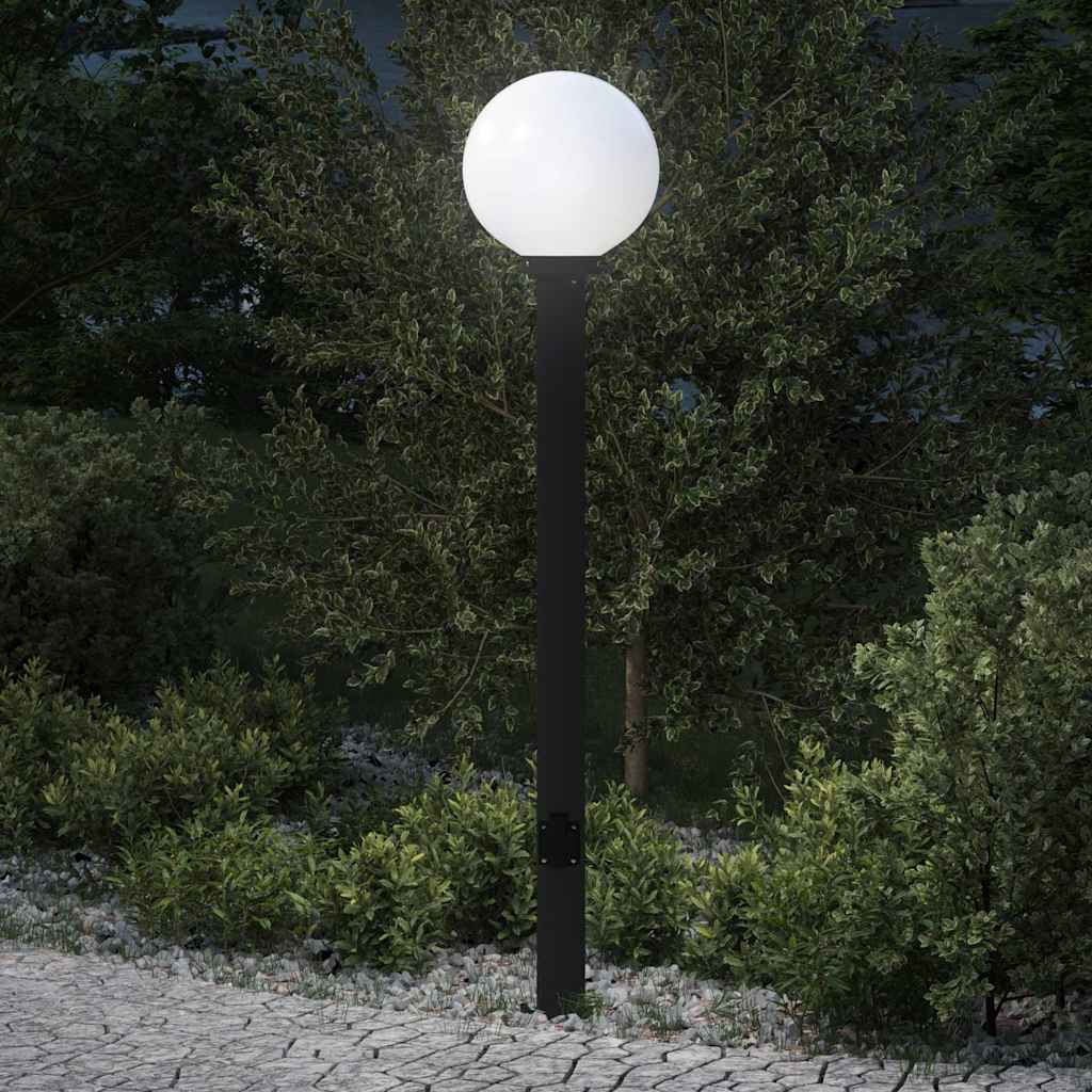 Pollerleuchte mit Auslass 120 cm Schwarz IP44