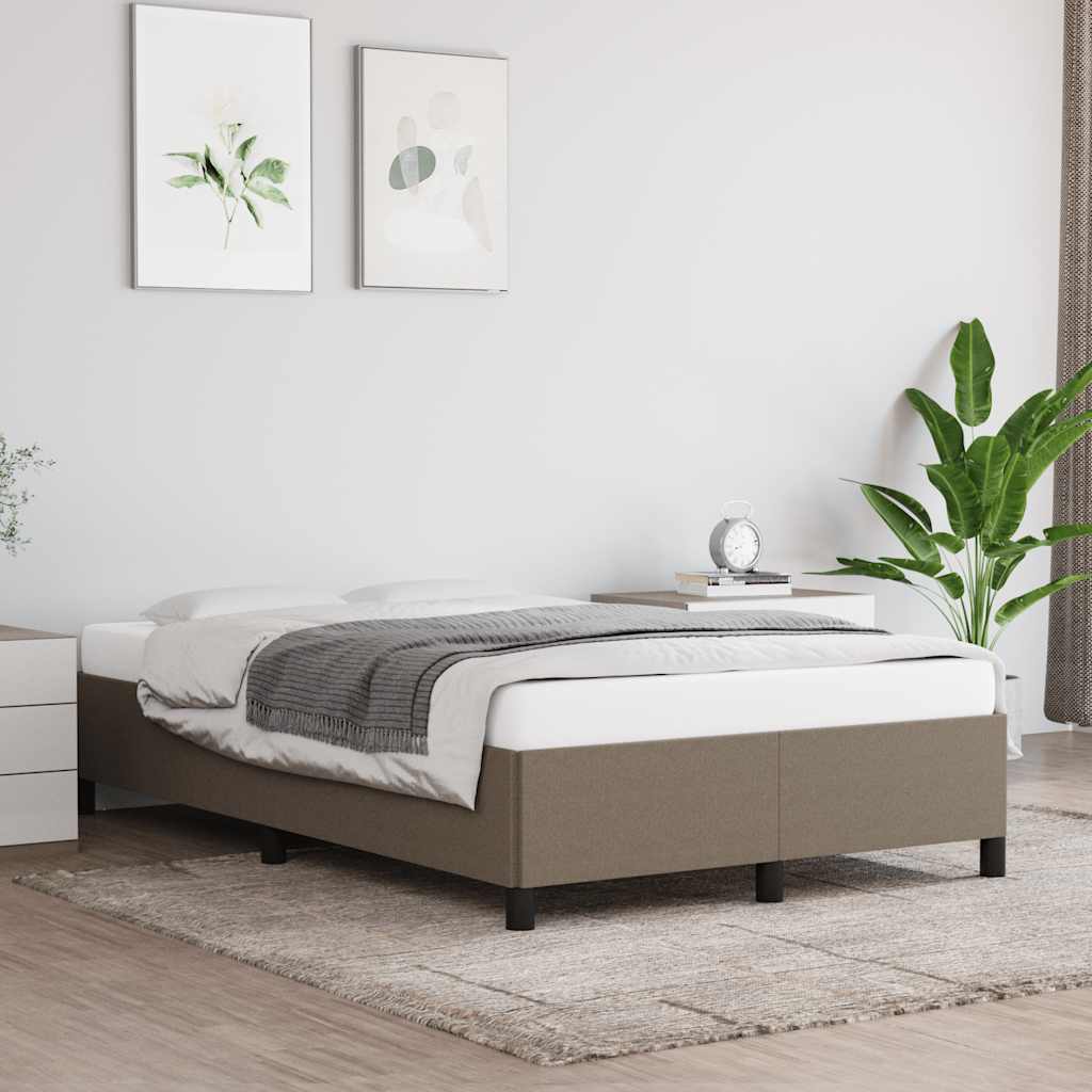Bettgestell ohne Matratze Taupe 120x190 cm Stoff