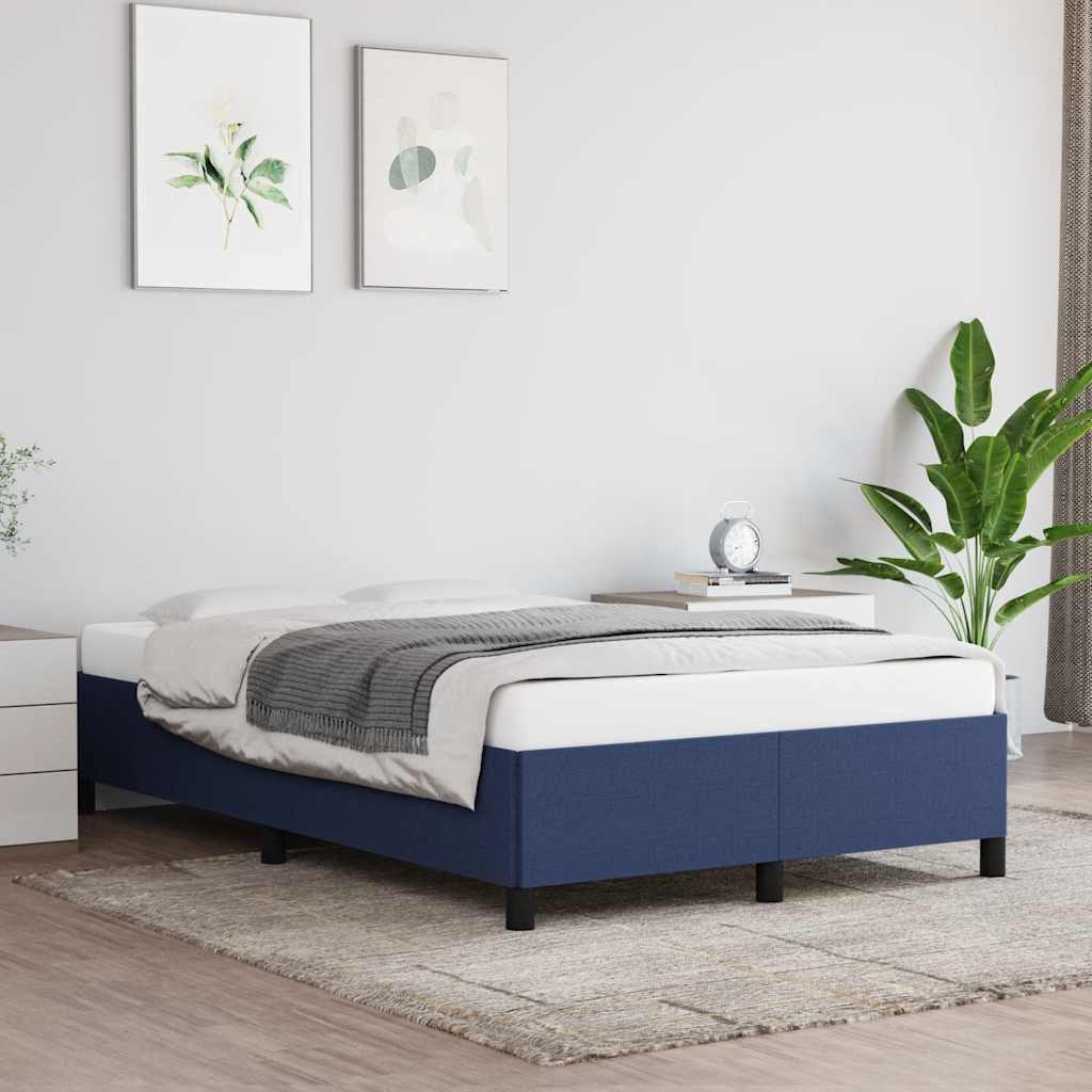 Bettgestell ohne Matratze Blau 120x190 cm Stoff