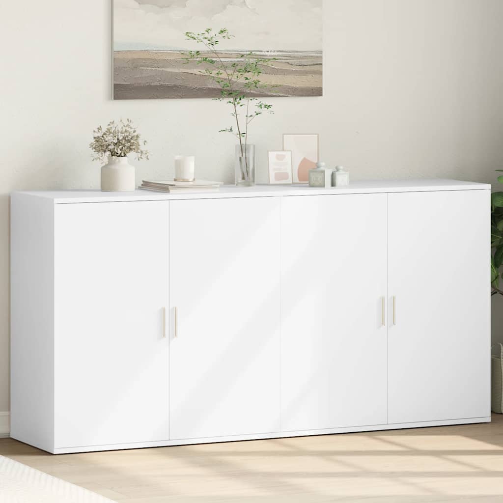 Sideboards 2 Stk. Weiß 79x38x80 cm Holzwerkstoff