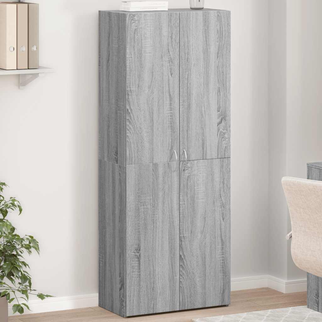 Aktenschrank Grau Sonoma 60x32x153 cm Holzwerkstoff