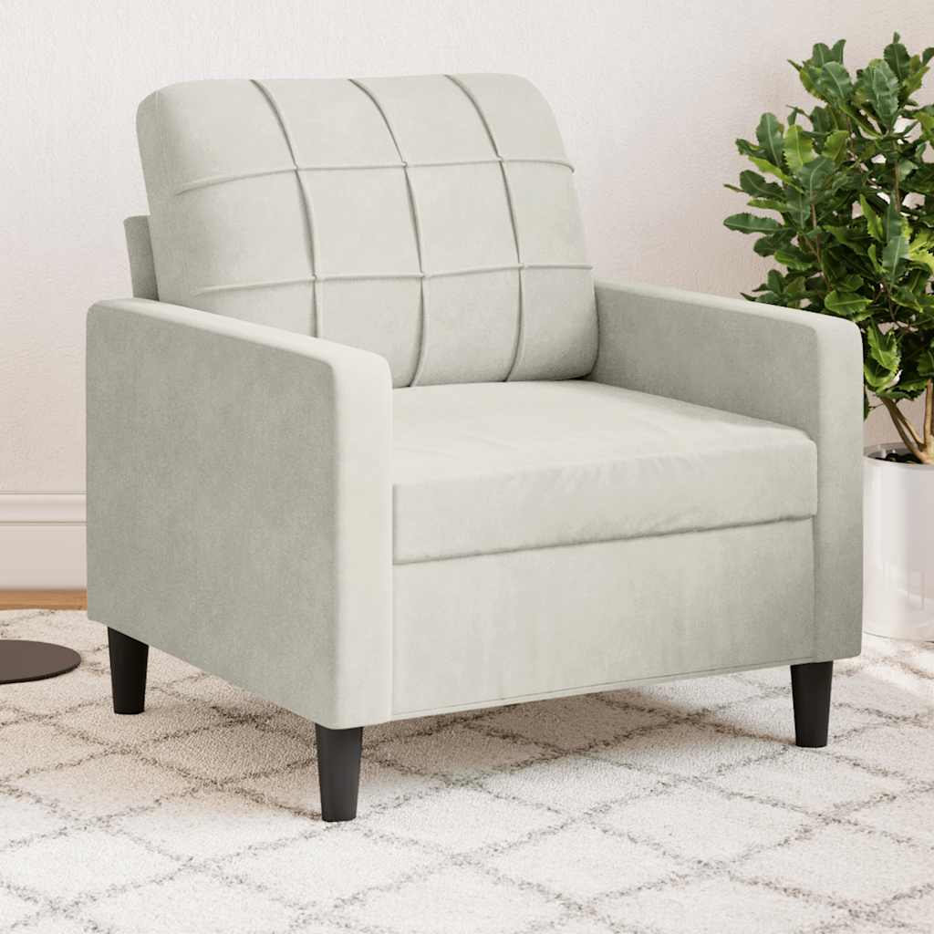 Sessel Creme 60 cm Samt