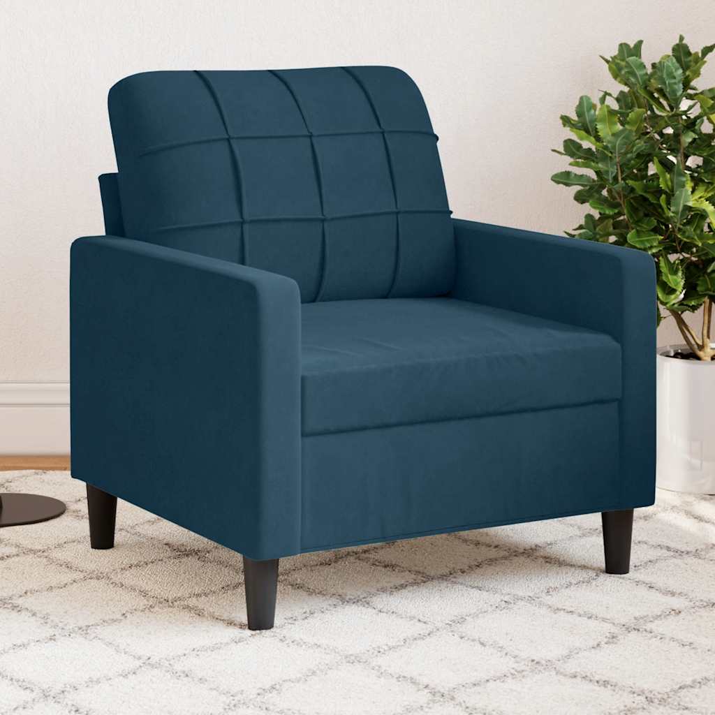 Sessel Blau 60 cm Samt