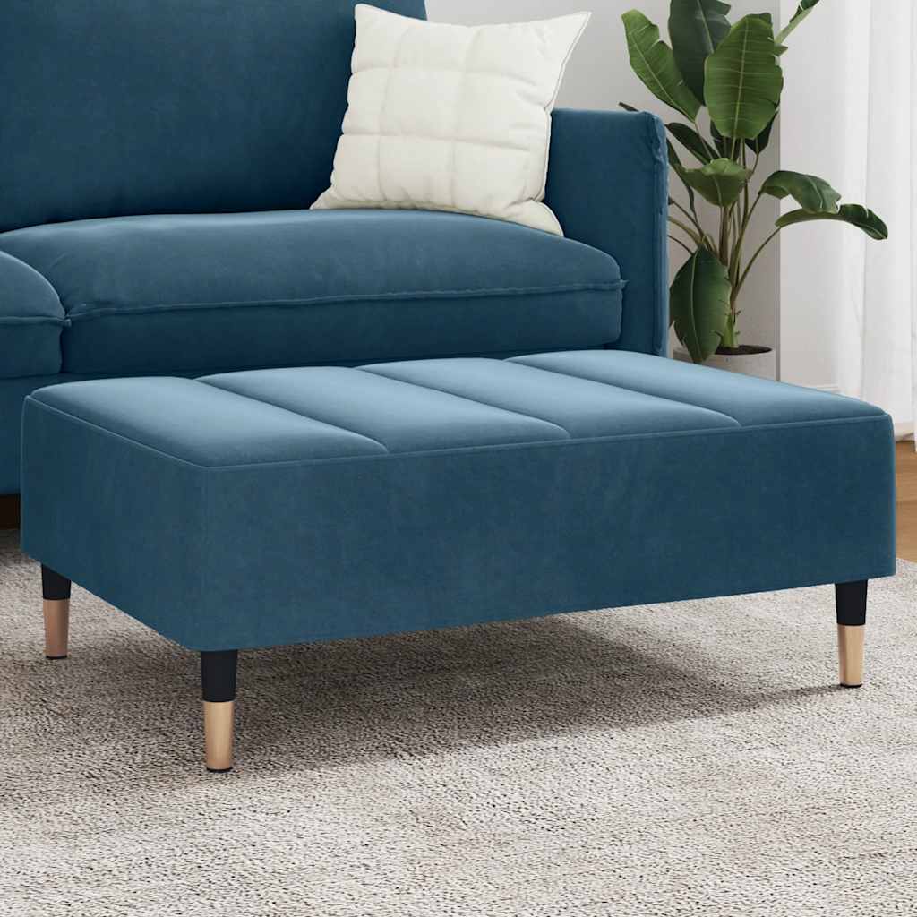 Fußhocker Blau 77x55x31 cm Samt