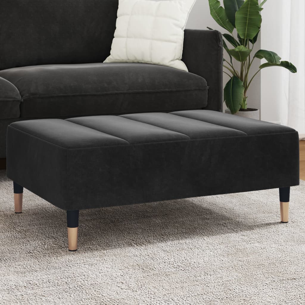 Fußhocker Schwarz 77x55x31 cm Samt
