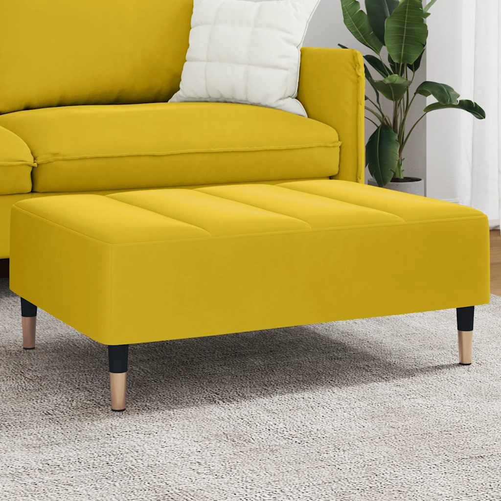 Fußhocker Gelb 77x55x31 cm Samt