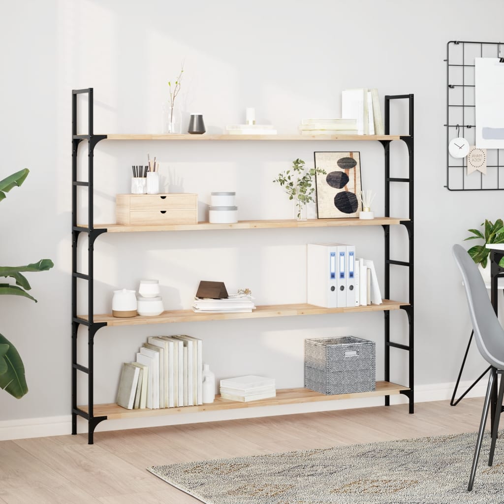 Schweberegale 2 Stk. 160x20x2 cm Massivholz Akazie Unbehandelt
