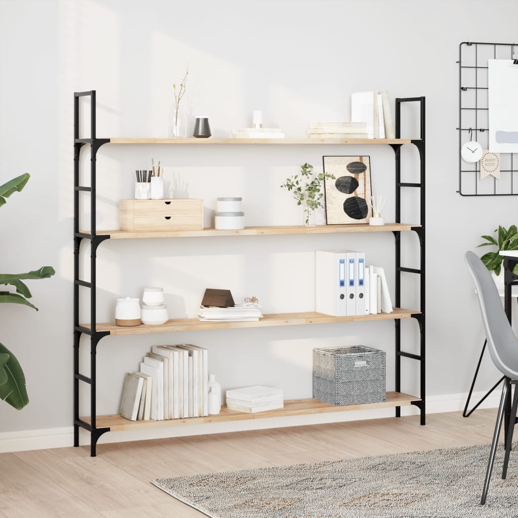 Schweberegale 3 Stk. 160x20x2 cm Massivholz Akazie Unbehandelt