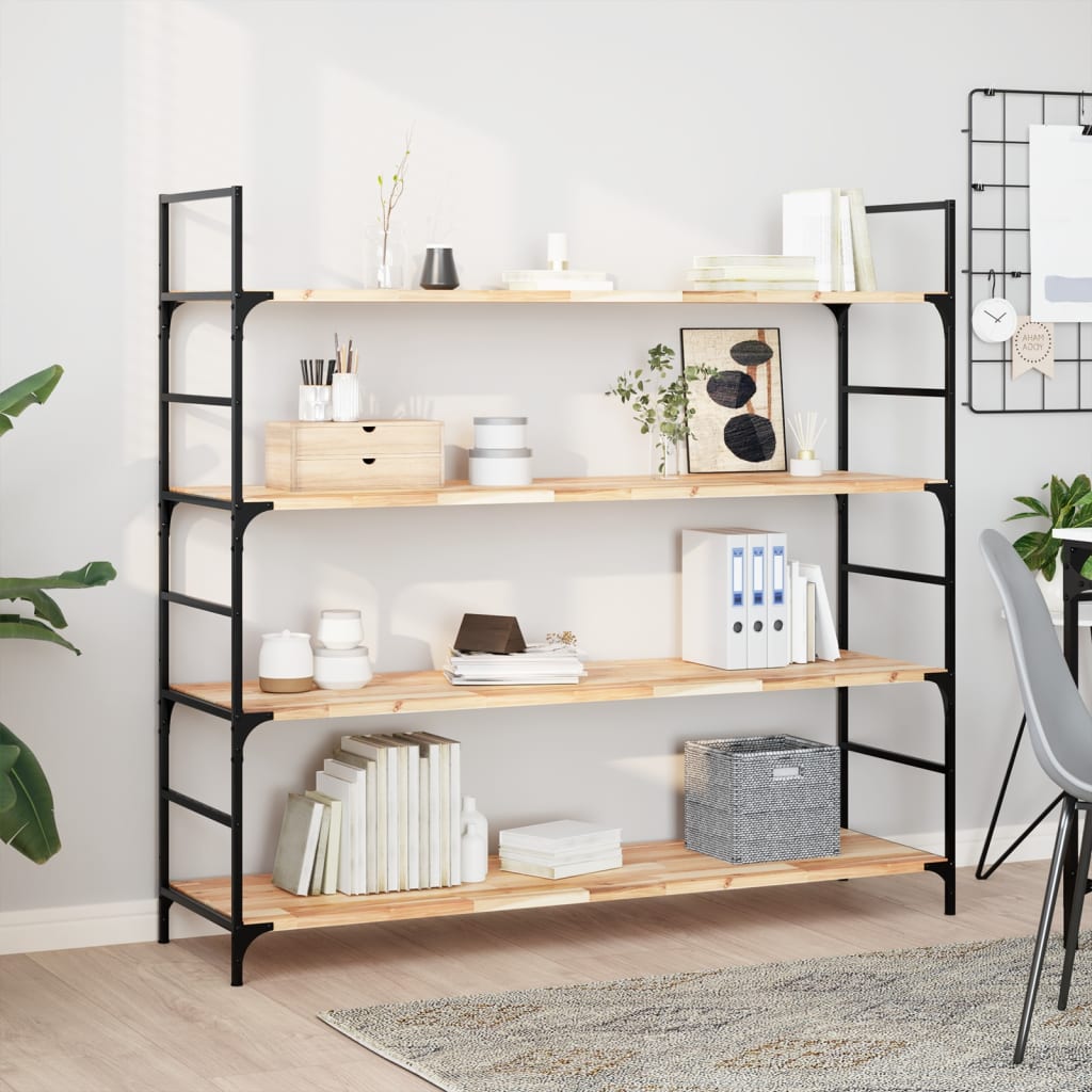 Schweberegale 4 Stk. 160x40x2 cm Massivholz Akazie Unbehandelt