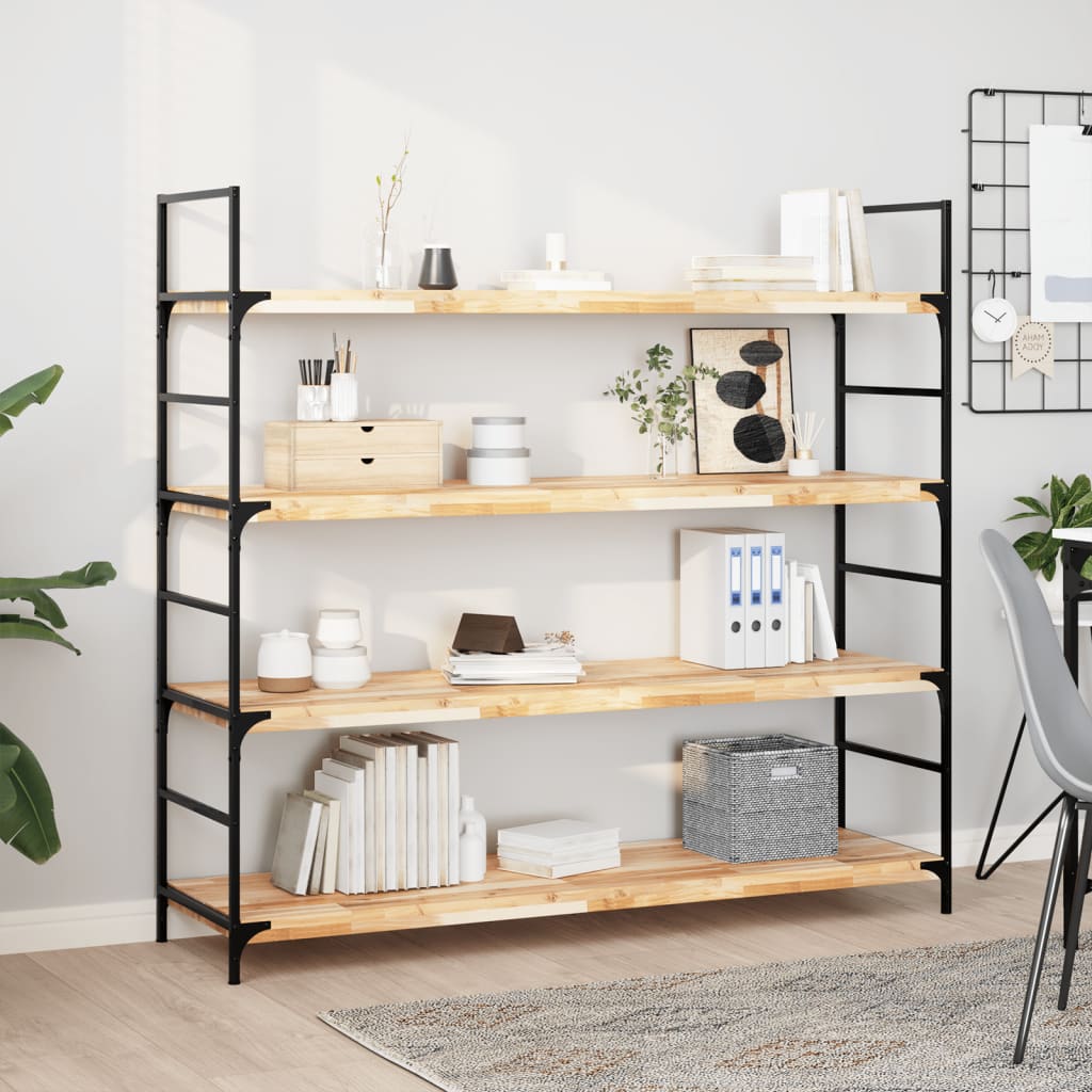 Schweberegale 4 Stk. 160x40x4 cm Massivholz Akazie Unbehandelt