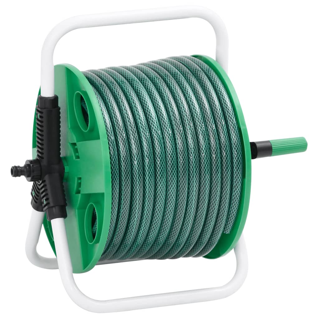 Schlauchtrommel Freistehend Grün mit 20 m Schlauch PVC