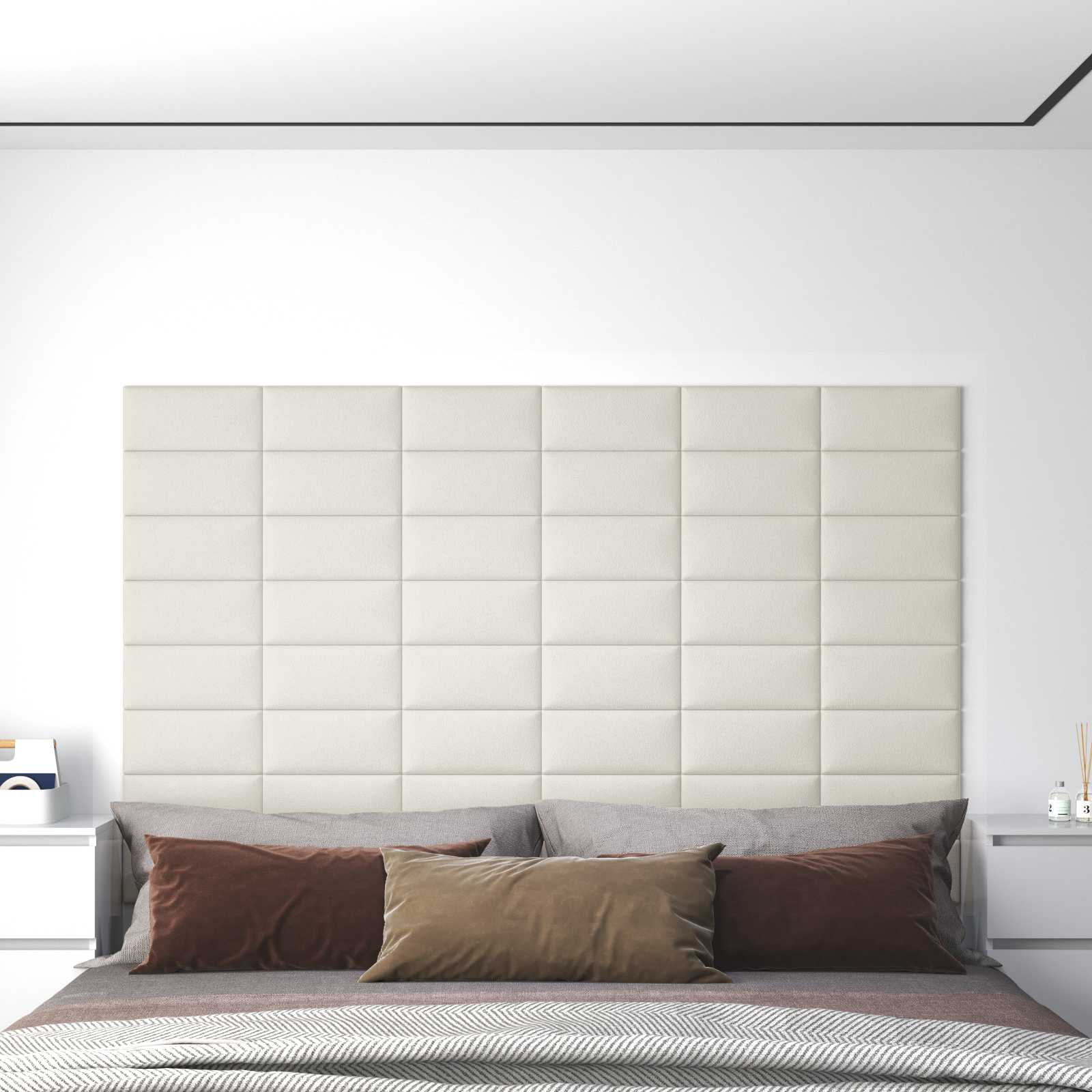 Wandkopfteilen 12 stk. Creme Samt