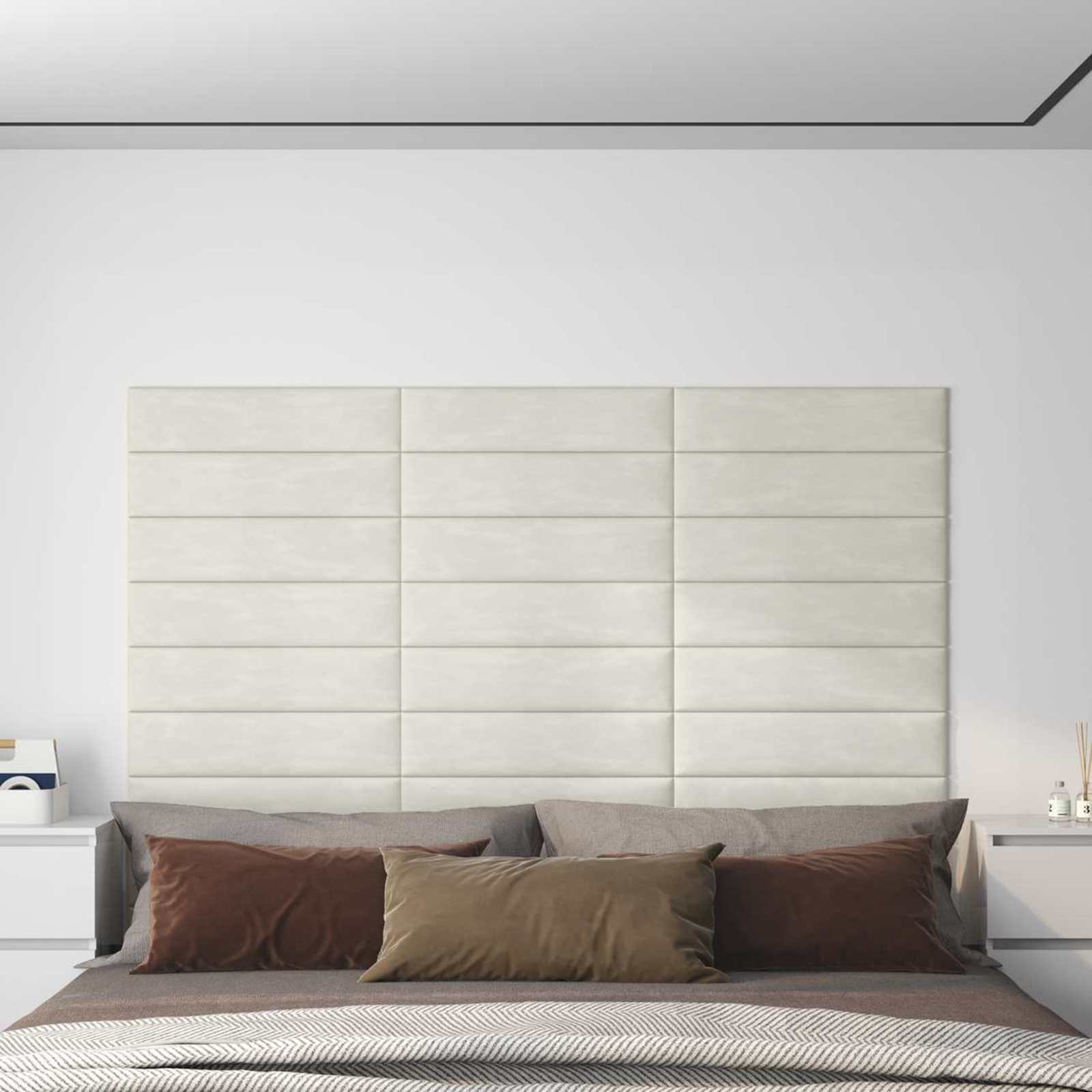Wandkopfteilen 12 stk. Creme Samt