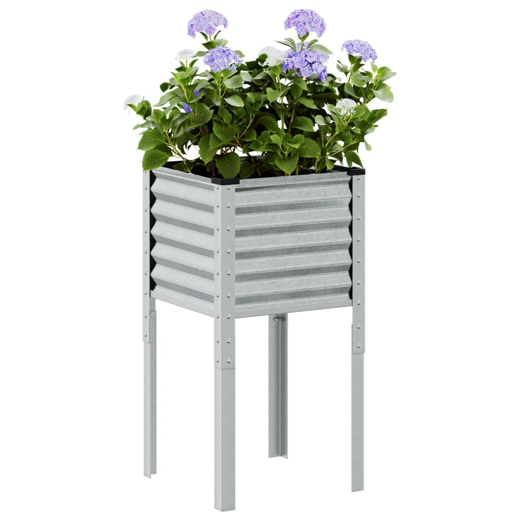 Garten-Pflanzgefäß 45 x 45 x 88 cm Verzinkter Stahl