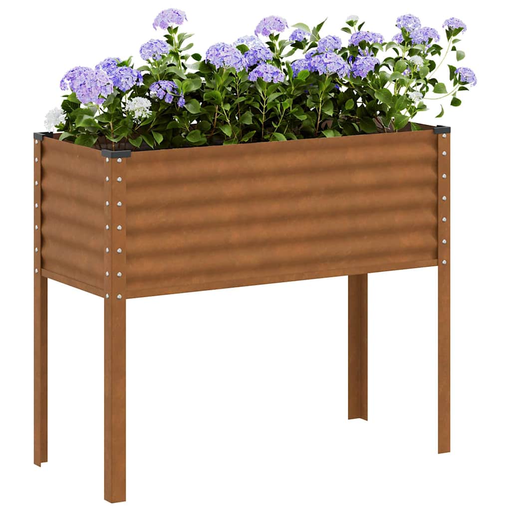 Gartenpflanzgefäß 100 x 45 x 90 cm Verwitterungsstahl