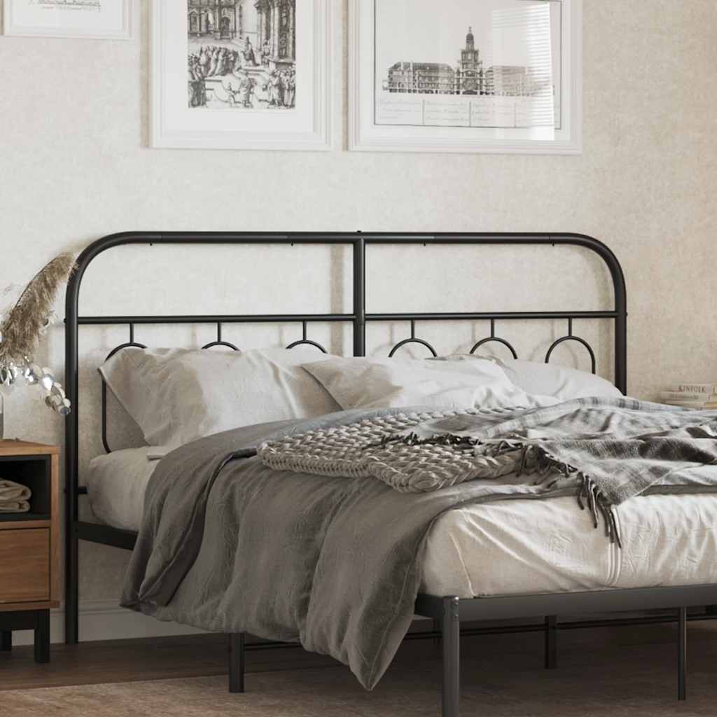 Ersatz-Kopfteil Metall Schwarz 150 cm