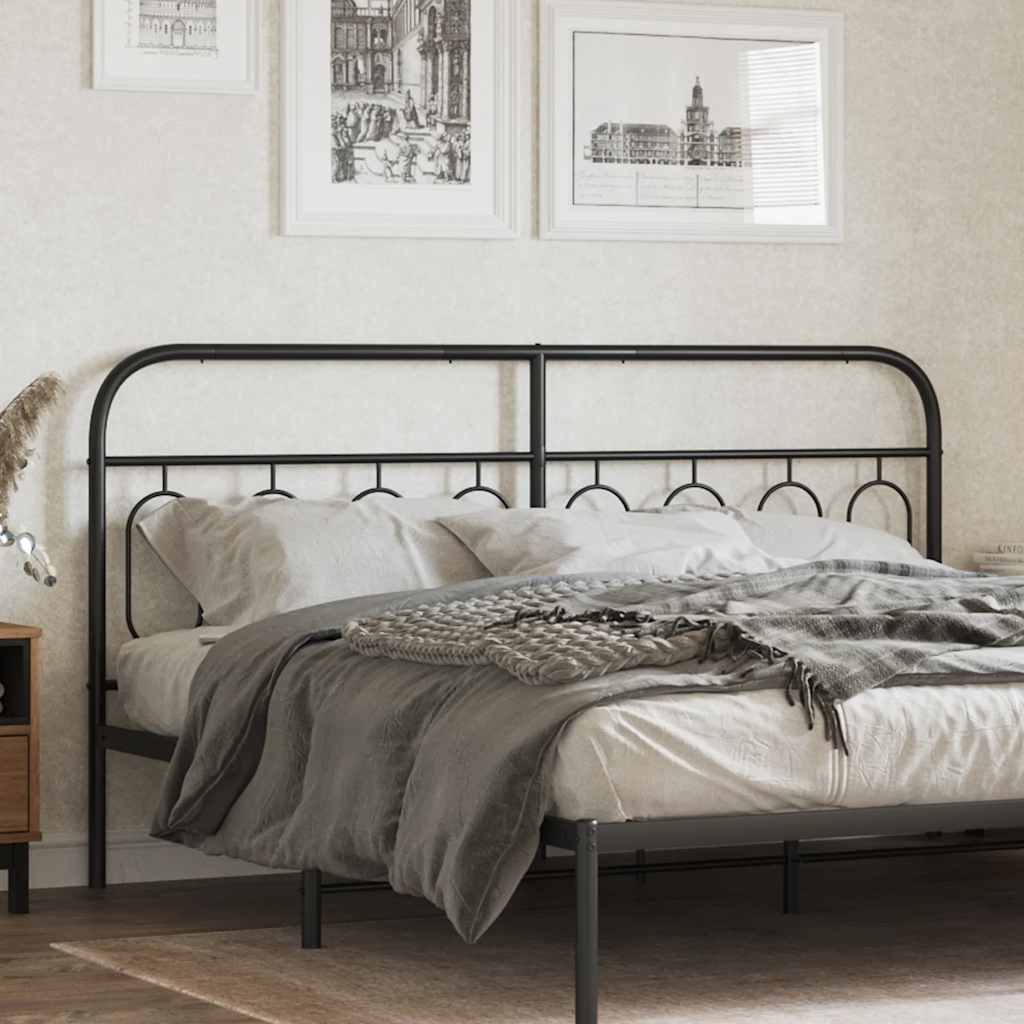 Ersatz-Kopfteil Metall Schwarz 183 cm