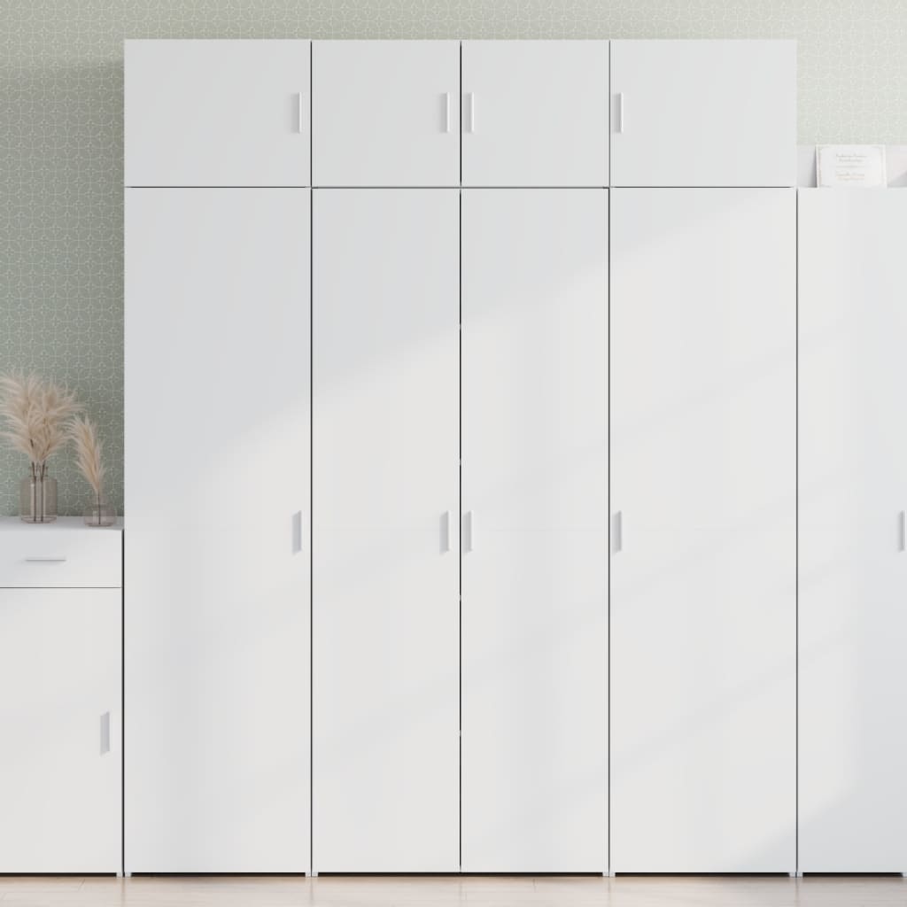 Highboard Weiß 80x42,5x185 cm Holzwerkstoff