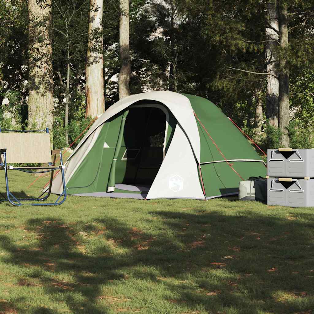 Campingzelt 4 Personen Grün Wasserdicht