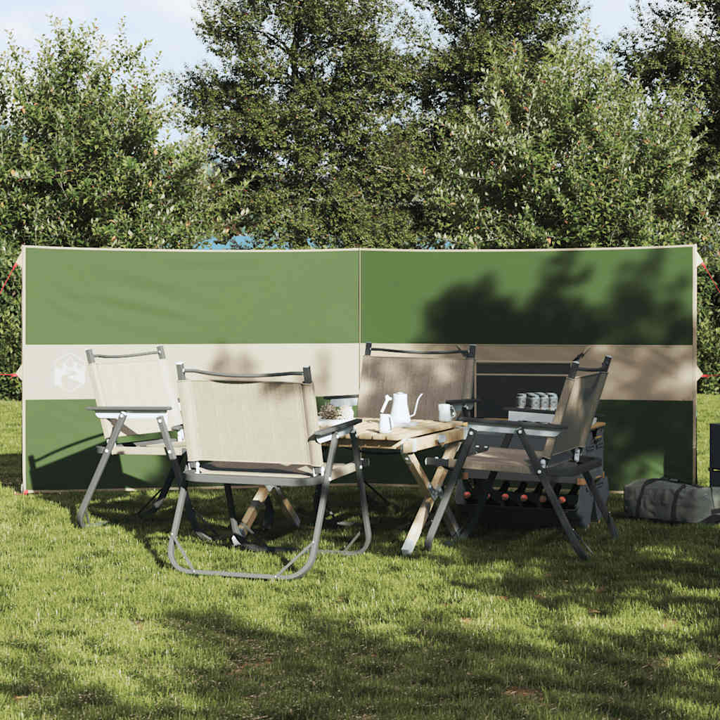 Camping-Windschutz Grün 344x120 cm Wasserdicht