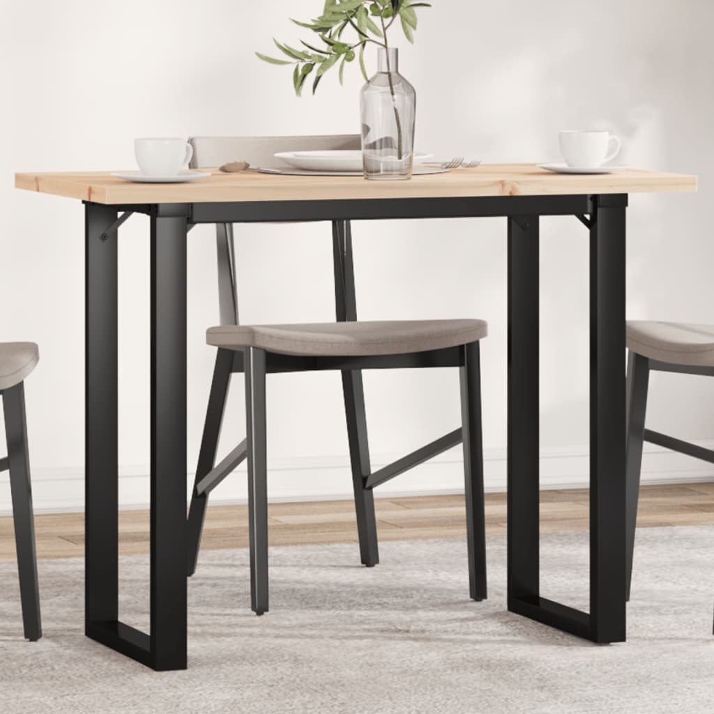 Esstisch O-Gestell 100x50x75,5 cm Massivholz Kiefer & Stahl