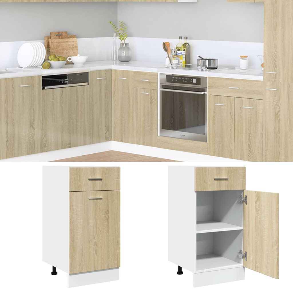 Schubunterschrank Lyon Sonoma-Eiche 40x46x81,5 cm Holzwerkstoff