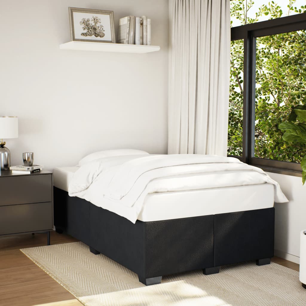 Bettgestell ohne Matratze Schwarz 120x190 cm Samt
