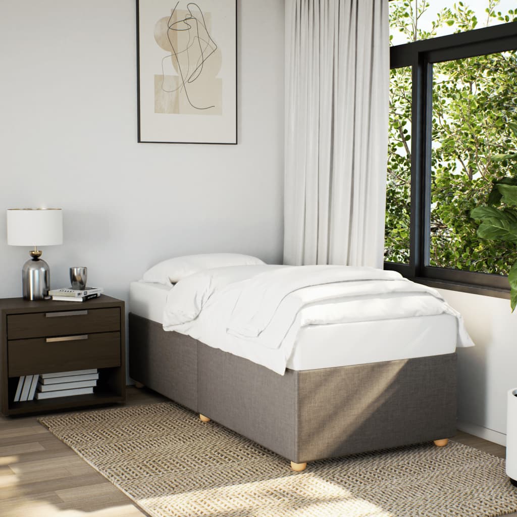 Bettgestell ohne Matratze Taupe 90x190 cm Stoff