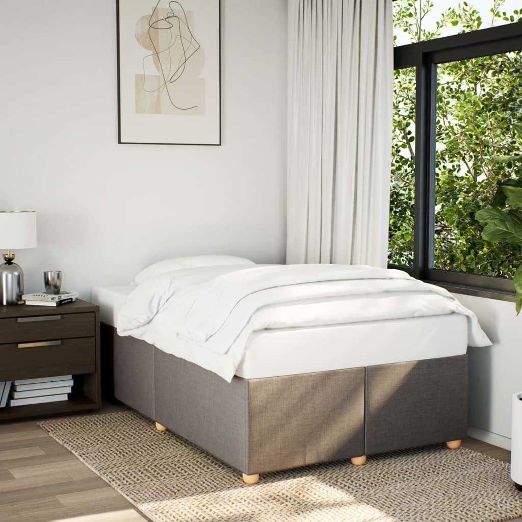Bettgestell ohne Matratze Taupe 120x190 cm Stoff