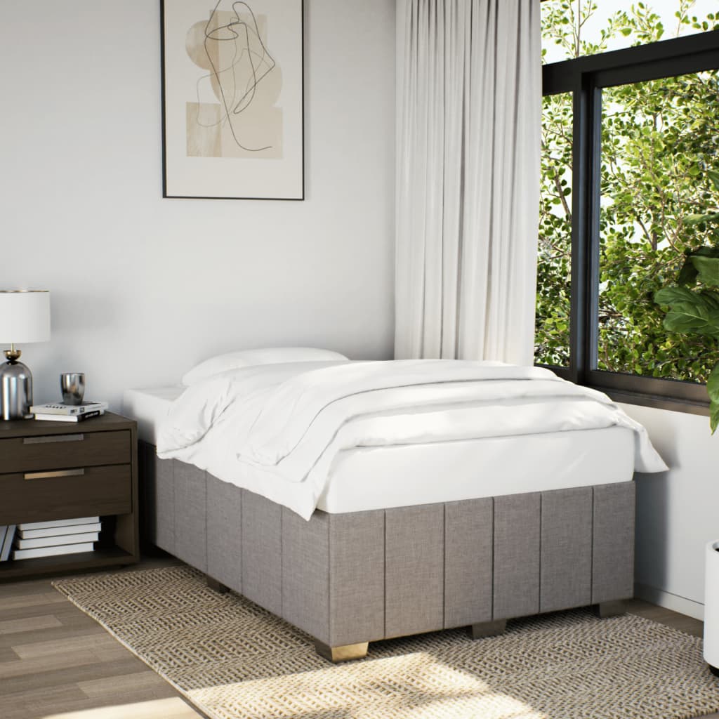 Bettgestell ohne Matratze Taupe 120x200 cm Stoff
