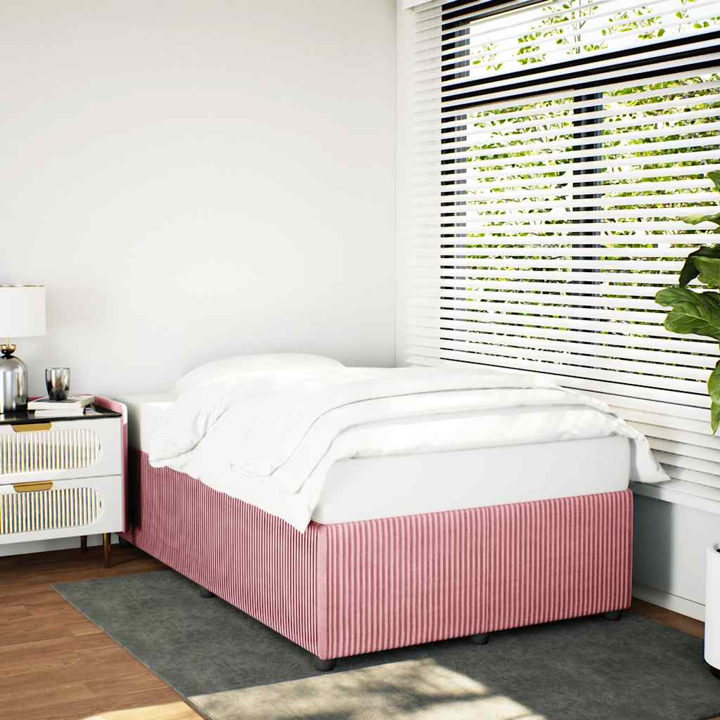 Bettgestell ohne Matratze Rosa 120x190 cm Samt