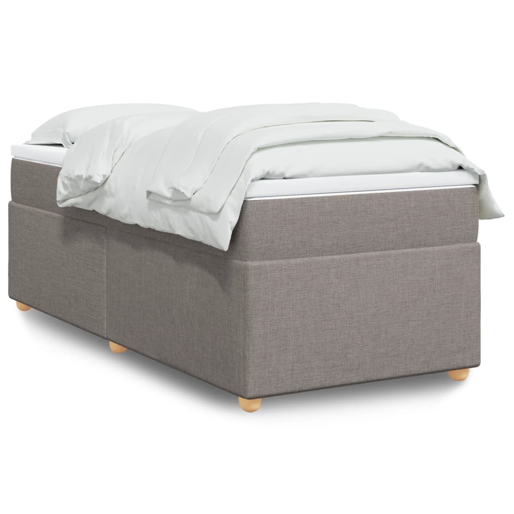 Boxspringbett mit Matratze Taupe 80x200 cm Stoff