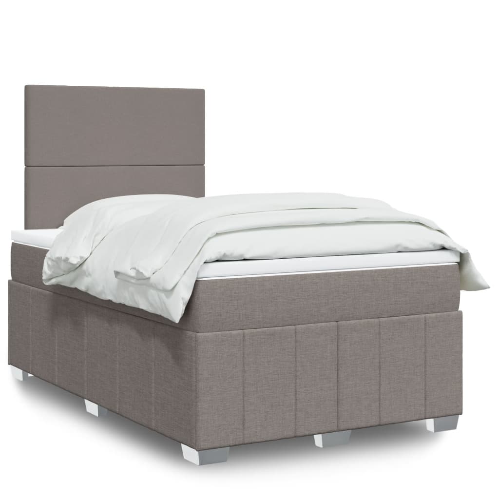 Boxspringbett mit Matratze Taupe 120x200 cm Stoff