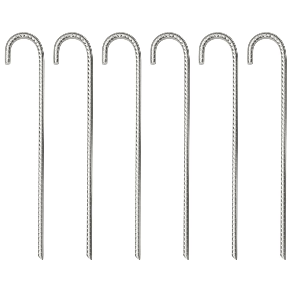 Zeltheringe 6 Stk. 37 cm Ø10 mm Verzinkter Stahl