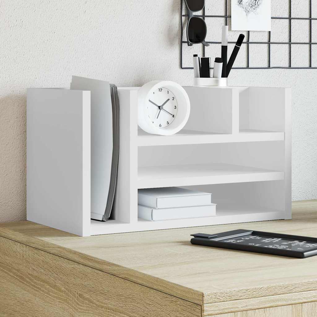 Schreibtisch-Organizer Weiß 44,5x24x25 cm
