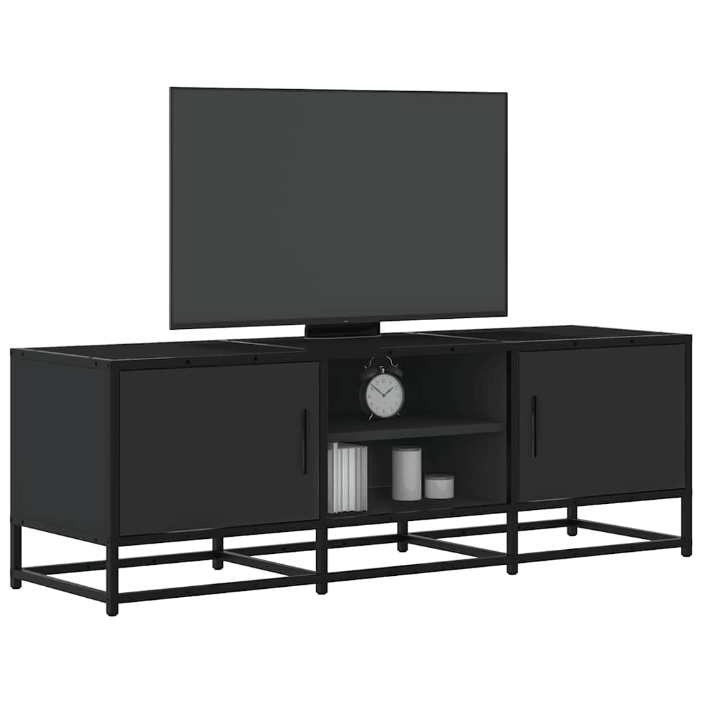 TV-Schrank Schwarz 120x35x41 cm Holzwerkstoff und Metall