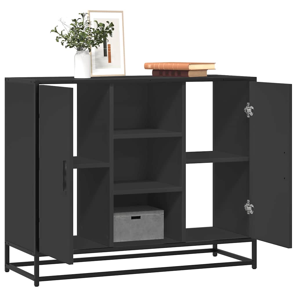 Sideboard Schwarz 92x35x76 cm Holzwerkstoff
