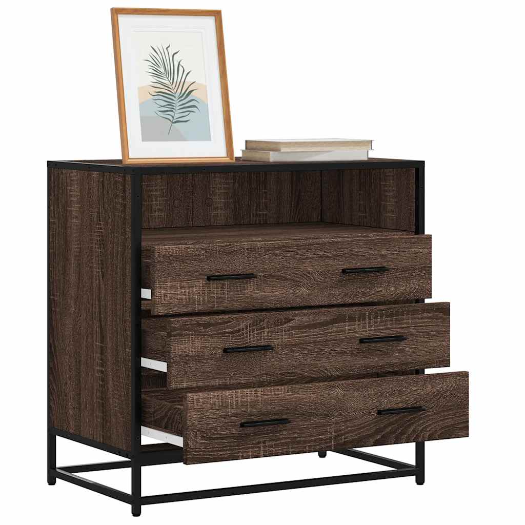 Schubladenschrank Braun Eichen-Optik 70x41x70 cm Holzwerkstoff